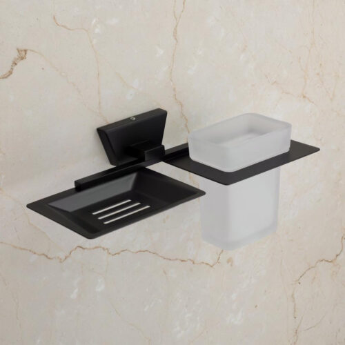 ABM-509 SOAP DISH + TUMBLER HOLDER,Stainless Steel (304)