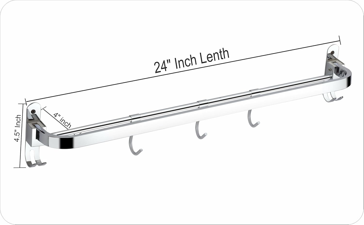 E-419 Single decker Folding towel rod - Image 2