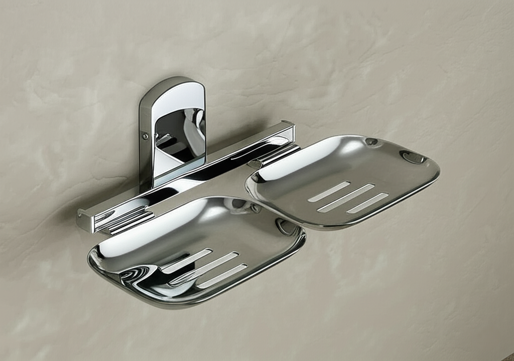 N-407 DOUBLE SOAP DISH,Stainless Steel (304) - Image 4