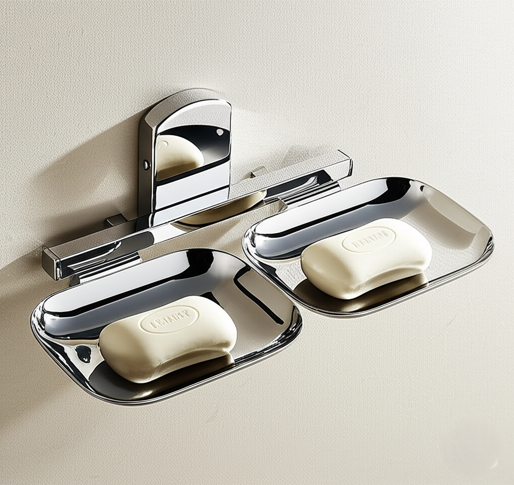N-407 DOUBLE SOAP DISH,Stainless Steel (304) - Image 2