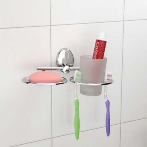 A-102 SOAP DISH + TUMBLER HOLDER,Stainless Steel (304)