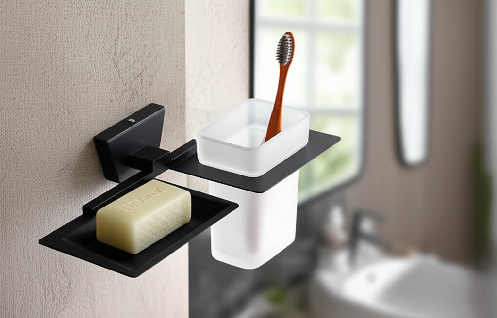 ABM-509 SOAP DISH + TUMBLER HOLDER,Stainless Steel (304) - Image 2