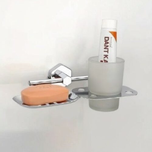 H-202 SOAP DISH + TUMBLER HOLDER,Stainless Steel (304)