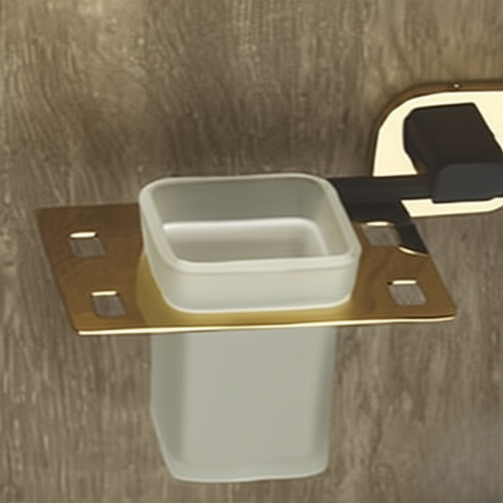 F-1109 BRASS SOAP DISH + TUMBLER HOLDER (DUAL),(BRASS) - Image 6