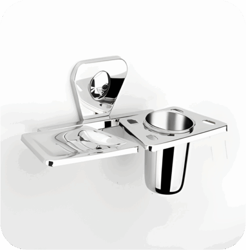 P-308 Soap Dish With Tumbler Holder,Stainless Steel
