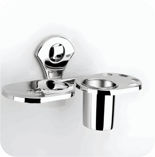 R-108 Soap Dish With Tumbler Holder, Stainless Steel