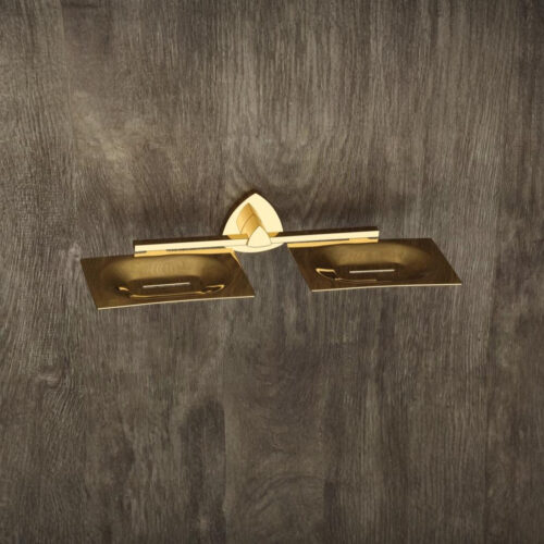 D-704 DOUBLE SOAP DISH (GOLD),(BRASS)