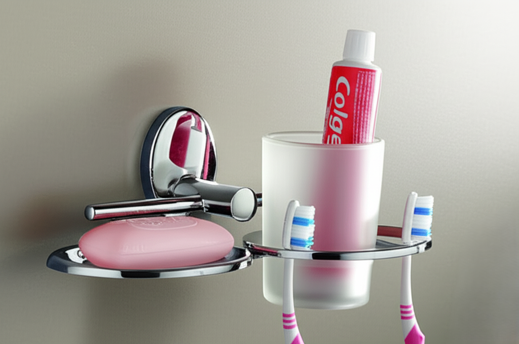 A-102 SOAP DISH + TUMBLER HOLDER,Stainless Steel (304) - Image 2
