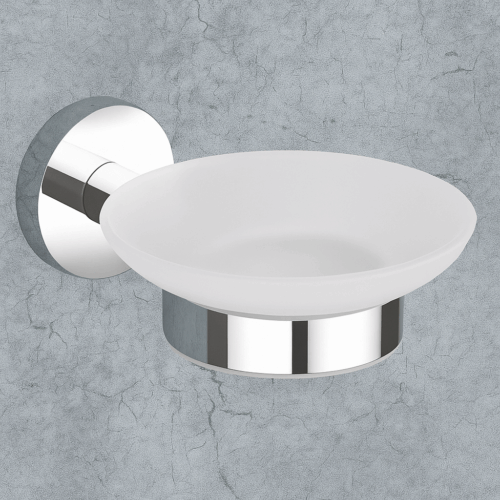 G-1412 GLASS SOAP DISH,(BRASS)