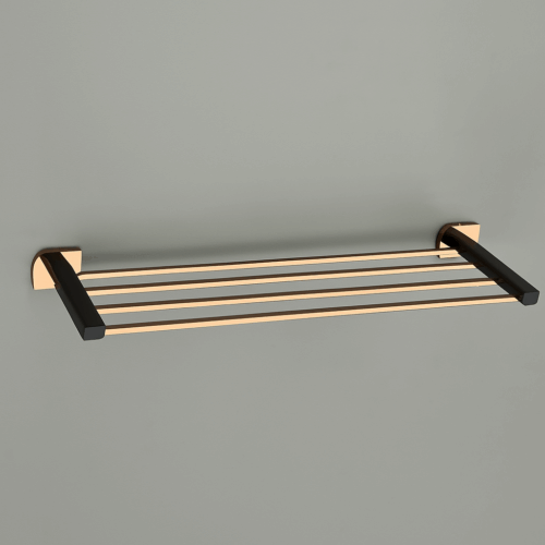 F-1102 TOWEL RACK (DUAL),(BRASS)