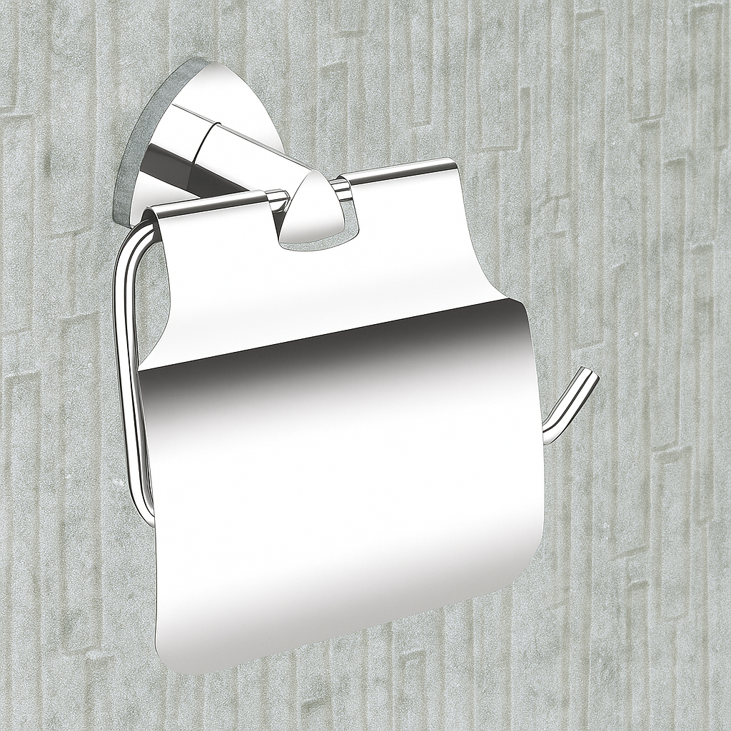 D-716 PAPER HOLDER WITH LID (BRASS)
