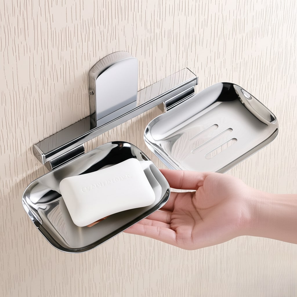 N-407 DOUBLE SOAP DISH,Stainless Steel (304) - Image 6