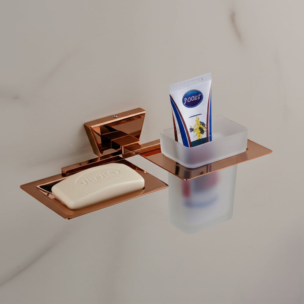 AR-509 SOAP DISH + TUMBLER HOLDER,Stainless Steel (304) - Image 3