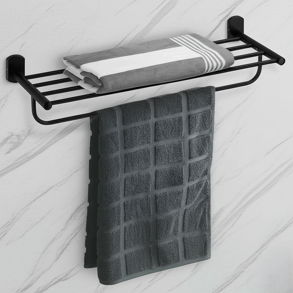N-401 TOWEL RACK (BLACK),Stainless Steel 304 - Image 2