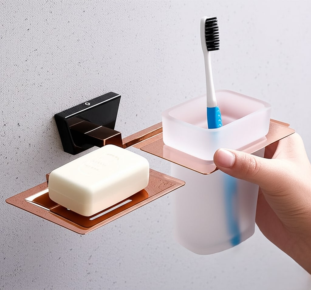 ABR-509 SOAP DISH + TUMBLER HOLDER,Stainless Steel (304) - Image 3