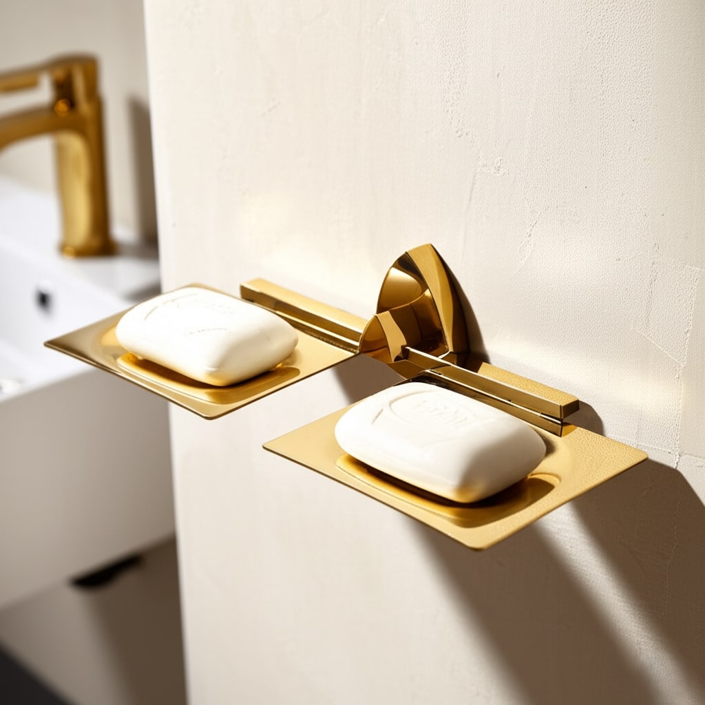 D-704 DOUBLE SOAP DISH (GOLD),(BRASS) - Image 2