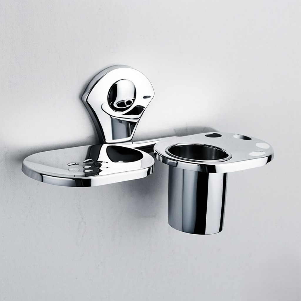 R-108 Soap Dish With Tumbler Holder, Stainless Steel - Image 2