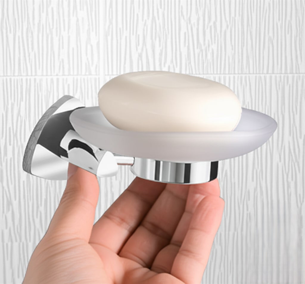 D-711 GLASS SOAP DISH,(BRASS) - Image 6