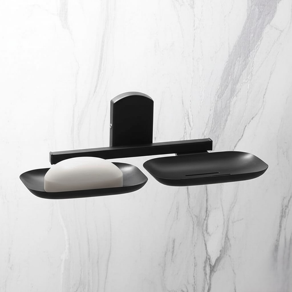 N-407 DOUBLE SOAP DISH (BLACK) Stainless Steel 304 - Image 6