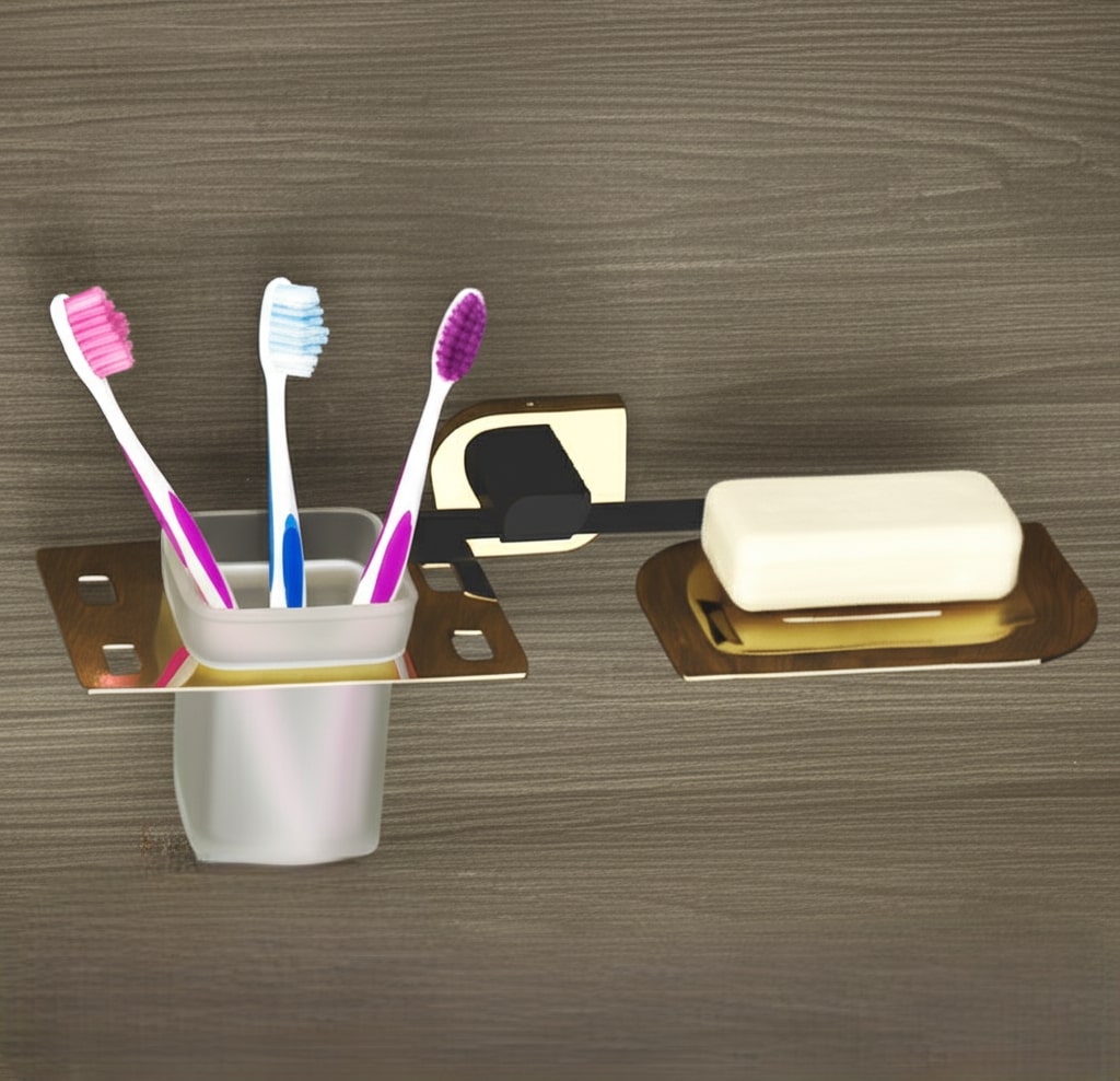 F-1108 DOUBLE SOAP DISH,(DUAL),(BRASS) - Image 8