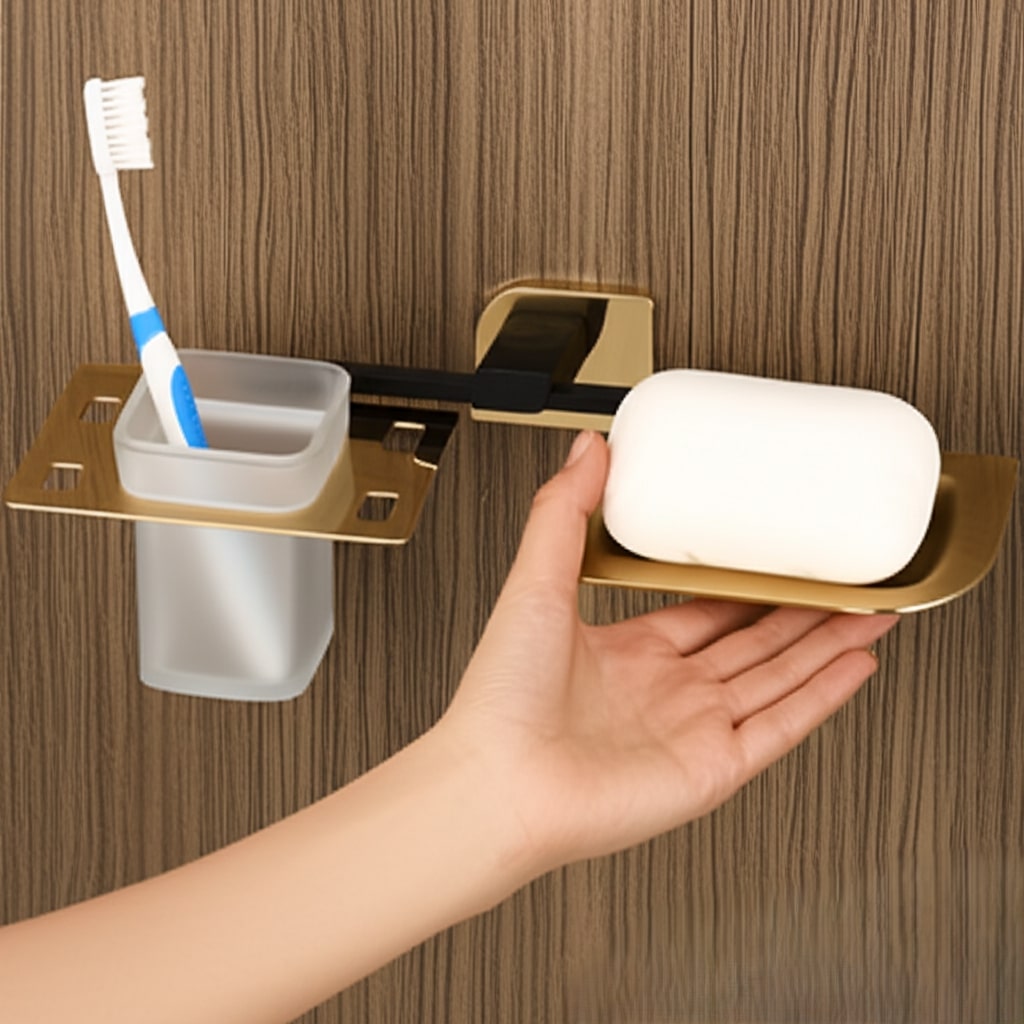 F-1108 DOUBLE SOAP DISH,(DUAL),(BRASS) - Image 7