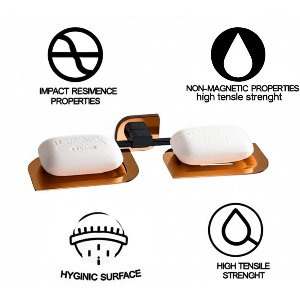 F-1108 DOUBLE SOAP DISH,(DUAL),(BRASS) - Image 5