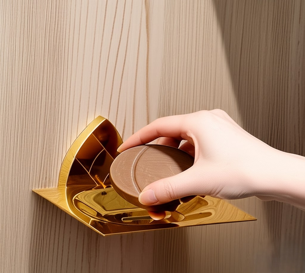 D-703 BRASS SOAP DISH (GOLD),(BRASS) - Image 3