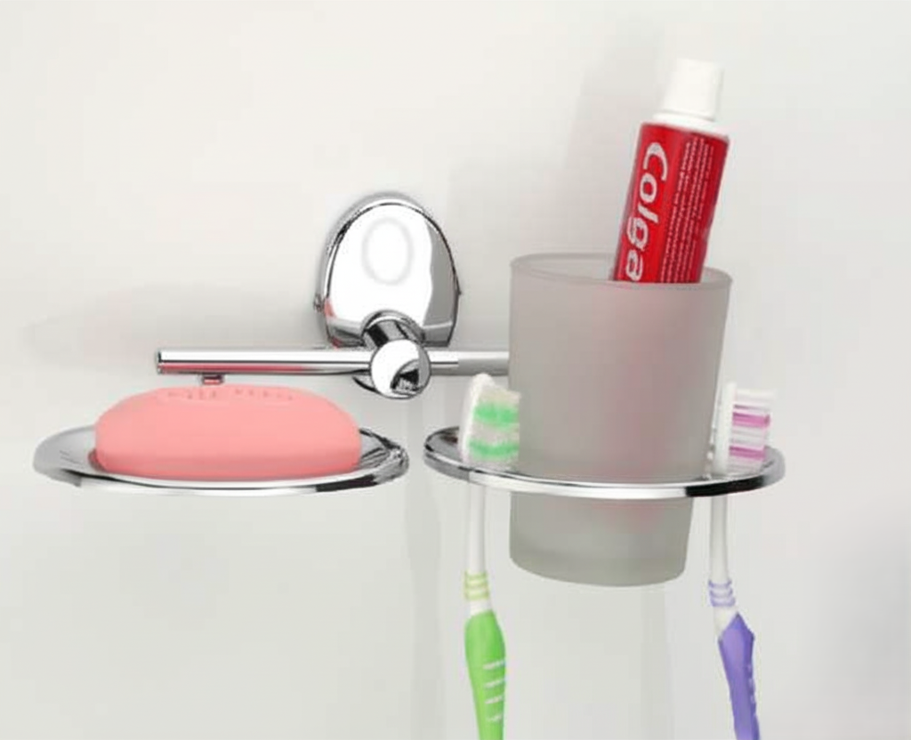 A-102 SOAP DISH + TUMBLER HOLDER,Stainless Steel (304) - Image 5