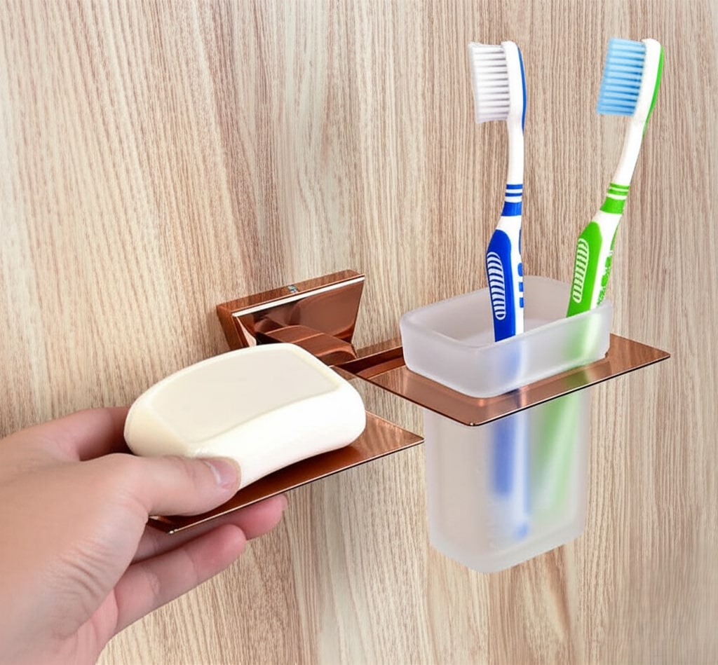AR-509 SOAP DISH + TUMBLER HOLDER,Stainless Steel (304) - Image 5