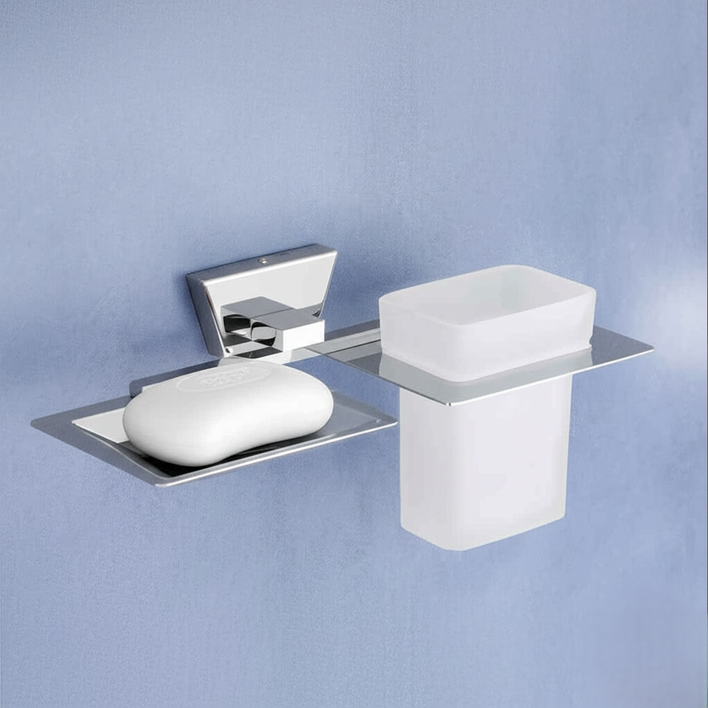 AC-509 Soap dish +Tumbler Holder ,Stainless Steel (304) - Image 4