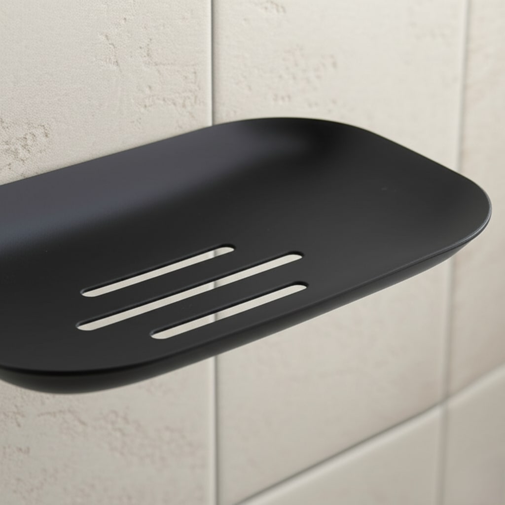 N-407 DOUBLE SOAP DISH (BLACK) Stainless Steel 304 - Image 4