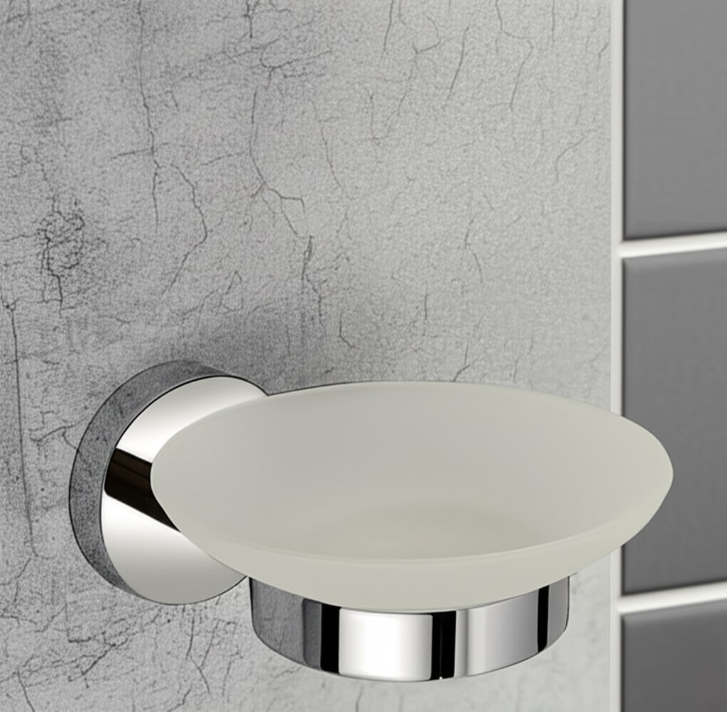 G-1412 GLASS SOAP DISH,(BRASS) - Image 5