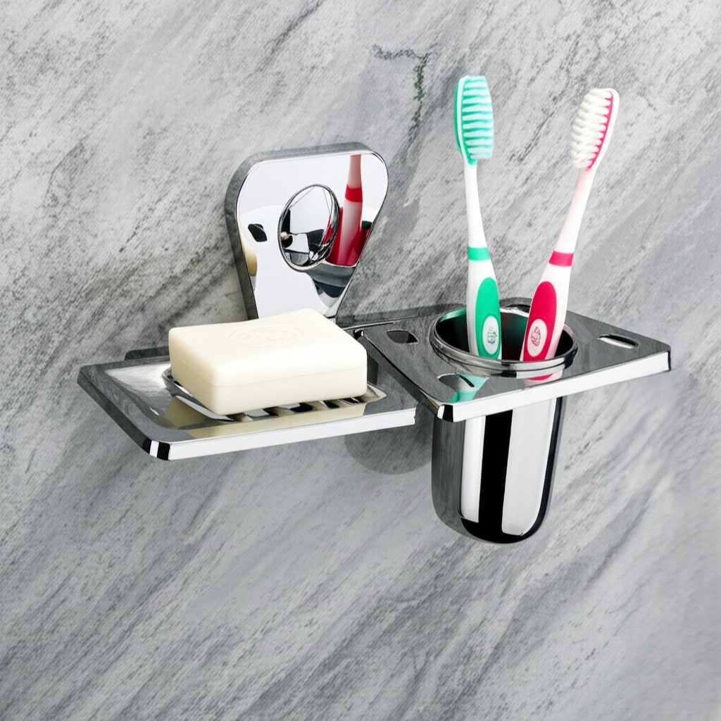 P-308 Soap Dish With Tumbler Holder,Stainless Steel - Image 6