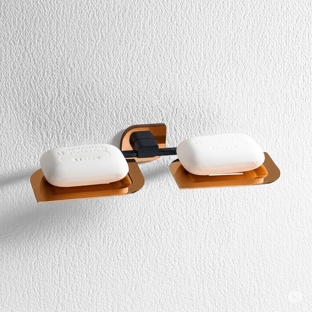 F-1108 DOUBLE SOAP DISH,(DUAL),(BRASS) - Image 3