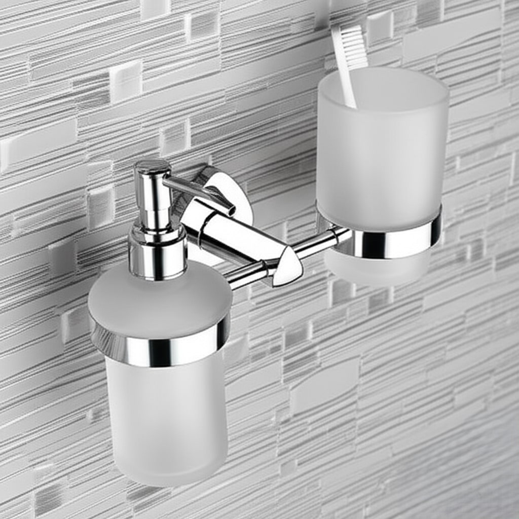 D-713 LIQUID DISPENCE+TUMBLER HOLDER (BRASS) - Image 2