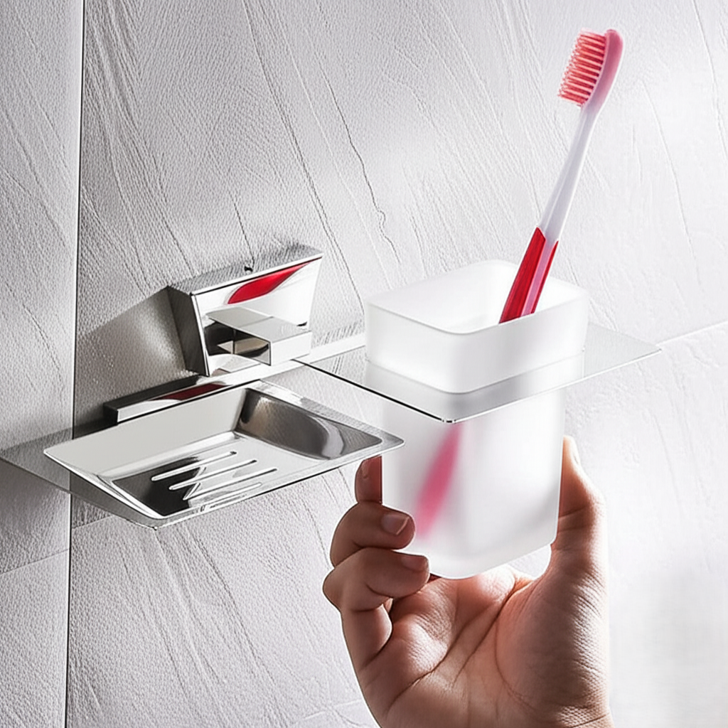 AC-509 Soap dish +Tumbler Holder ,Stainless Steel (304) - Image 5