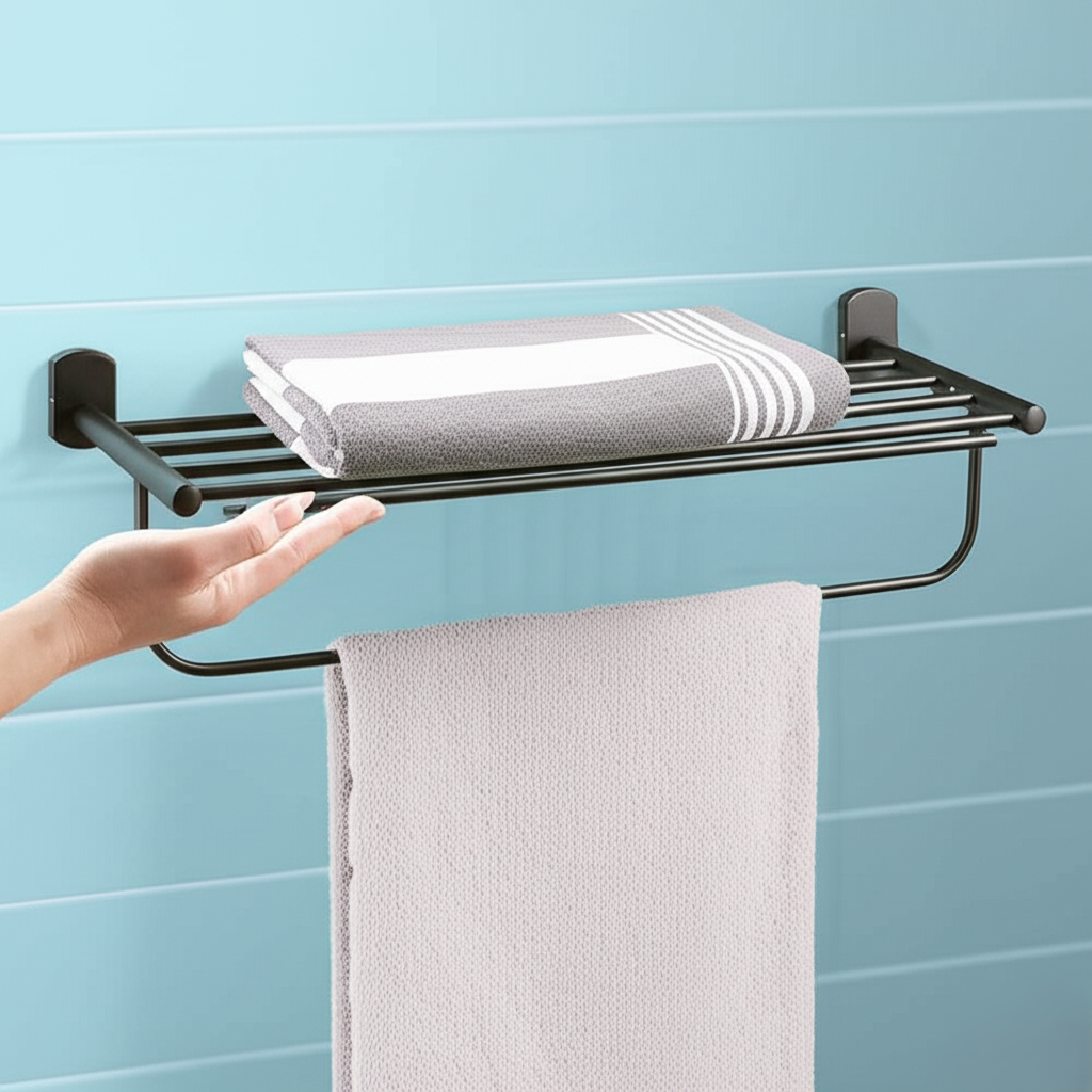 N-401 TOWEL RACK (BLACK),Stainless Steel 304 - Image 4
