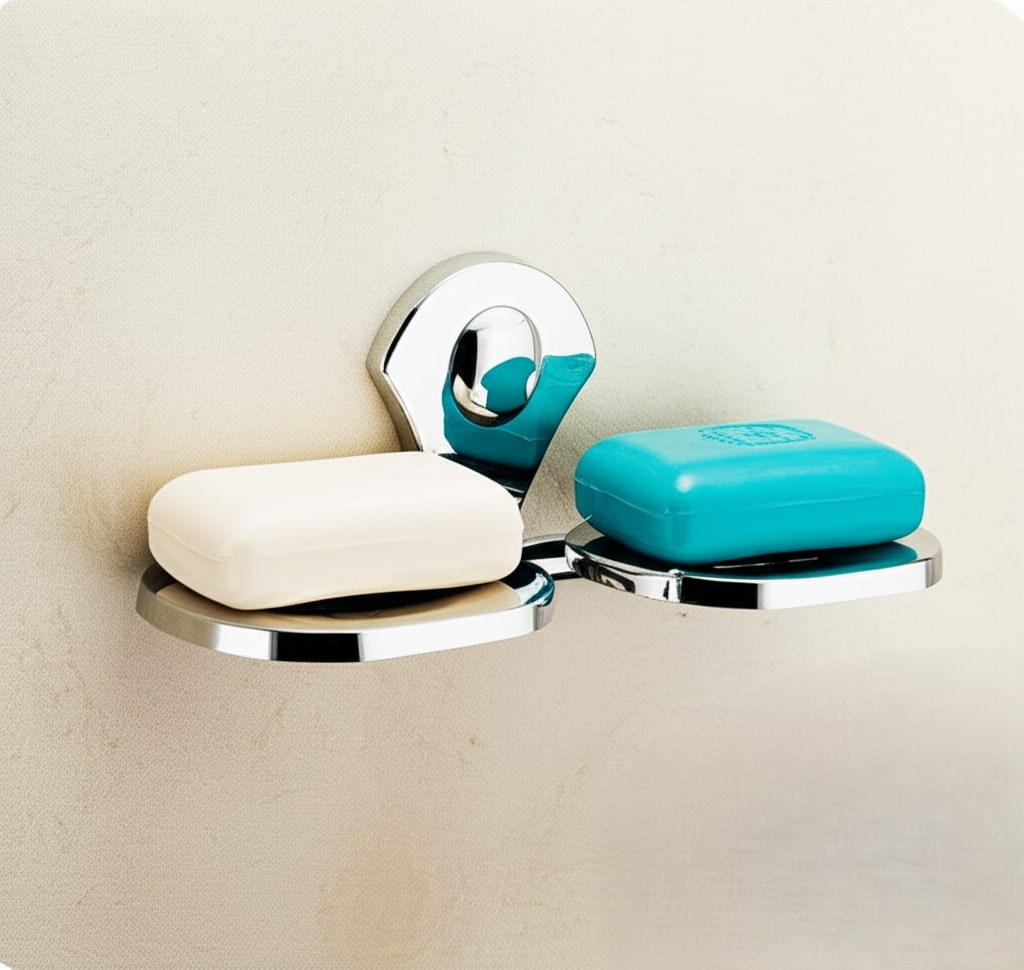 R-107 Double Soap Dish ,Stainless Steel - Image 5