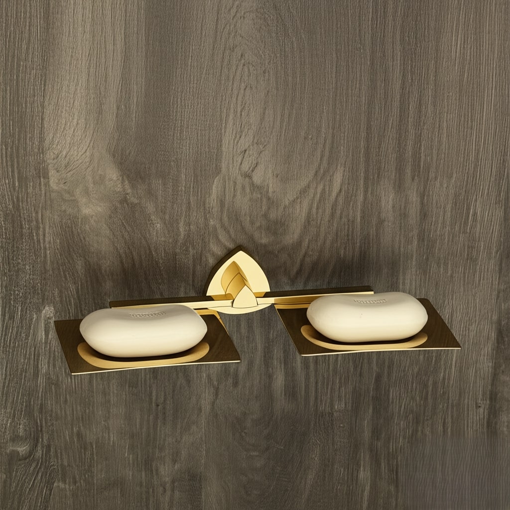 D-704 DOUBLE SOAP DISH (GOLD),(BRASS) - Image 3