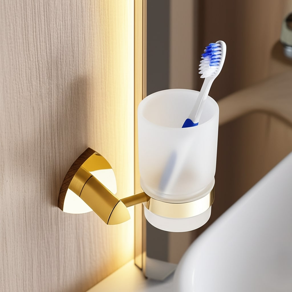 D-710 GLASS TUMBLER HOLDER (GOLD),(BRASS) - Image 3