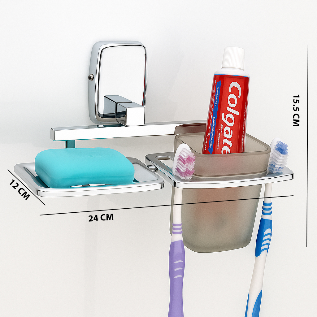 S-302 SOAP DISH + TUMBLER HOLDER,Stainless Steel (304) - Image 6