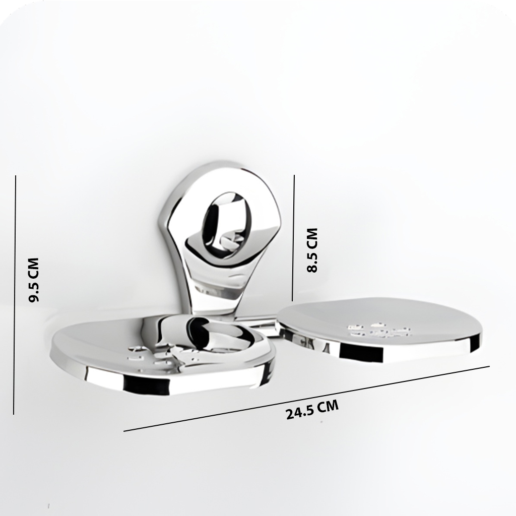 R-107 Double Soap Dish ,Stainless Steel - Image 6