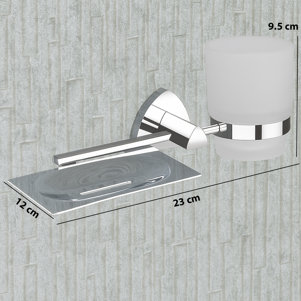 D-709 SOAP DISH + TUMBLER HOLDER,(BRASS) - Image 6