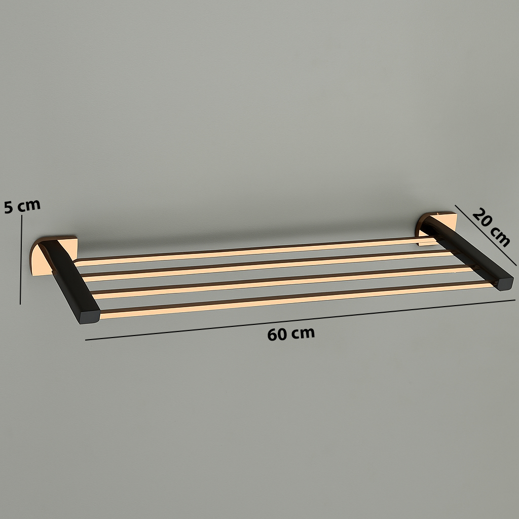 F-1102 TOWEL RACK (DUAL),(BRASS) - Image 5
