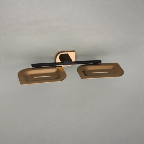 F-1108 DOUBLE SOAP DISH,(DUAL),(BRASS)