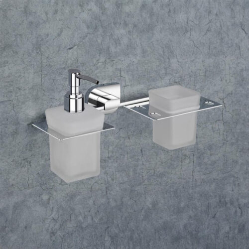 F-1114 LIQUID DISPENCER + TUMBLER HOLDER,(BRASS)