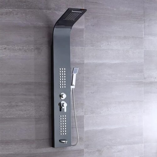 XY-001 XYLOAN 5 Water Functions Black Shower Panel