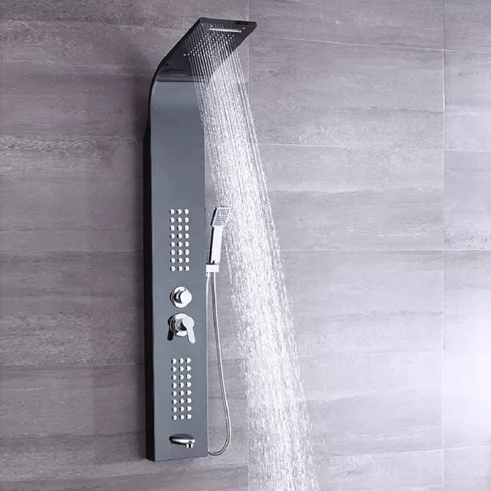 XY-002 XYLOAN Black Modern Waterfall Rain Shower Panel - Image 2