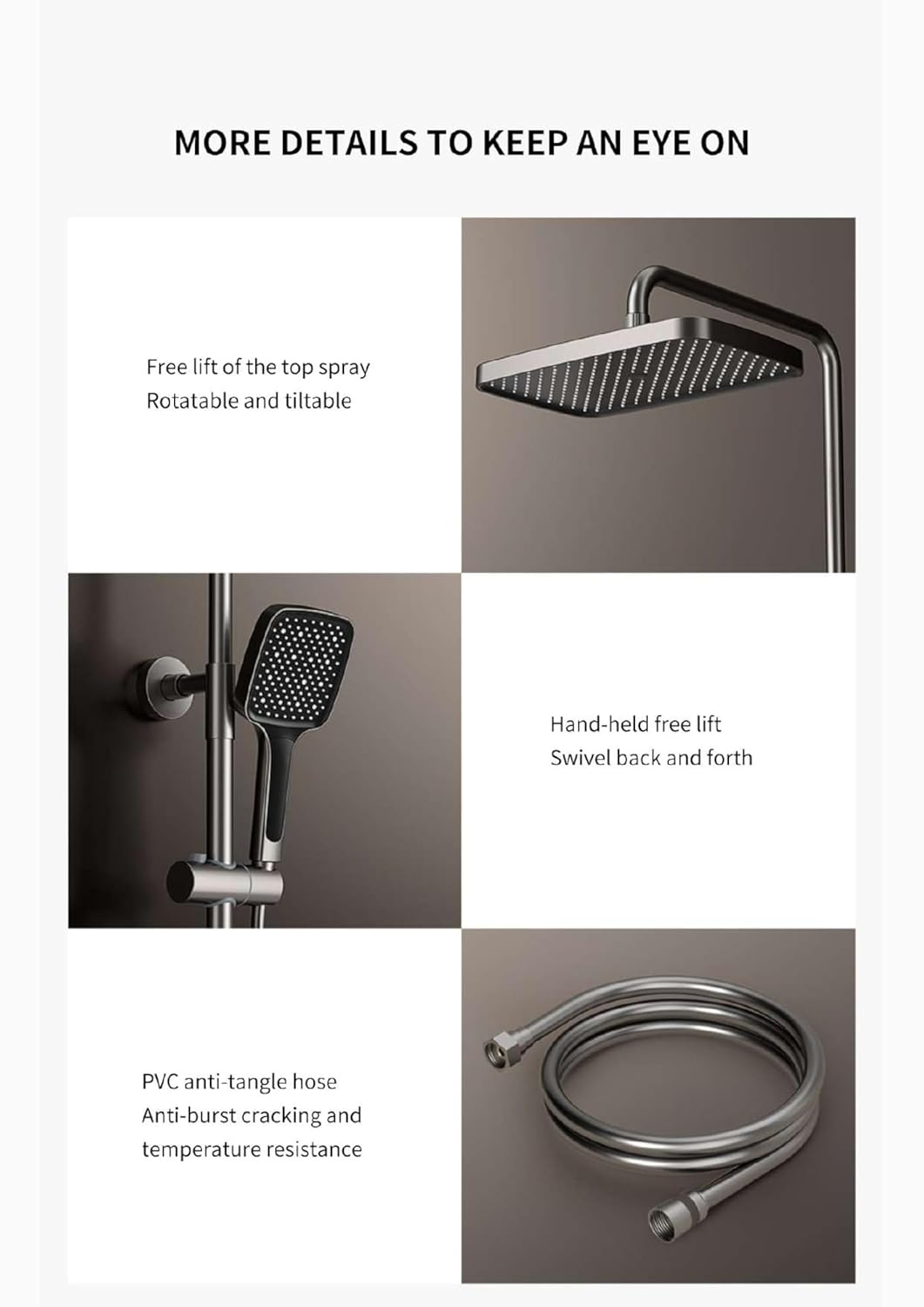 XY-106 XYLOAN luxury Digital Piano Shower Set with LED - Image 6