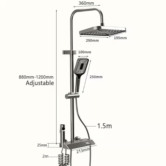 XY-111 luxurius Digital Piano Shower Set - Image 6